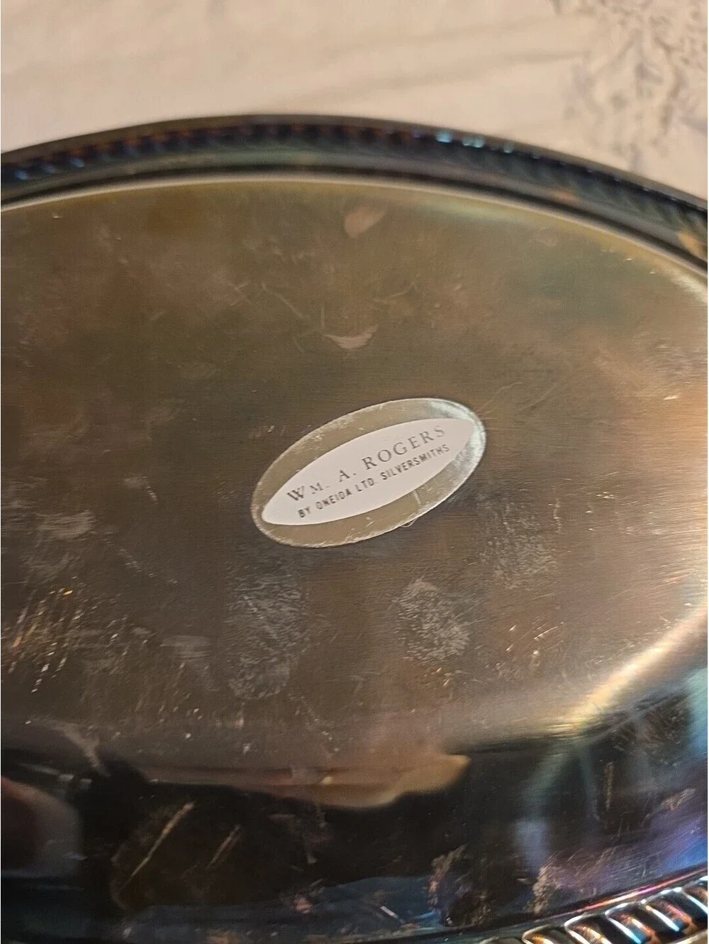 WM. A. Rogers By Oneida Ltd Silversmiths  Oval Dish